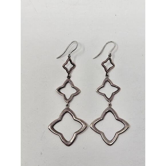 DAVID YURMAN Sterling silver Quatréfoil Triple-Drop Earrings - Picture 3 of 11